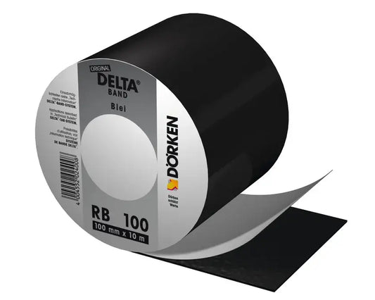 Dörken DELTA-Band Abdichtungsband 10 m Rolle, selbstklebendes Reparaturband in schwarzer Farbe.