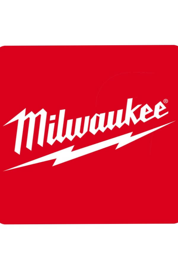 Milwaukee logo on a red background, representing high-quality tools and equipment.
