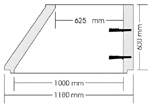 Technical drawing of Schachtkonus SH-F DN 1000/625 mm showing dimensions of 625 mm and 1000 mm.