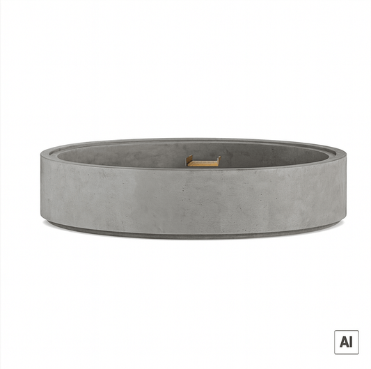 Beton-Schachtring DN 1000 mm nach DIN 4034/2 mit integrierter Steighilfe aus Eisen für Sickeranlagen oder Brunnen.