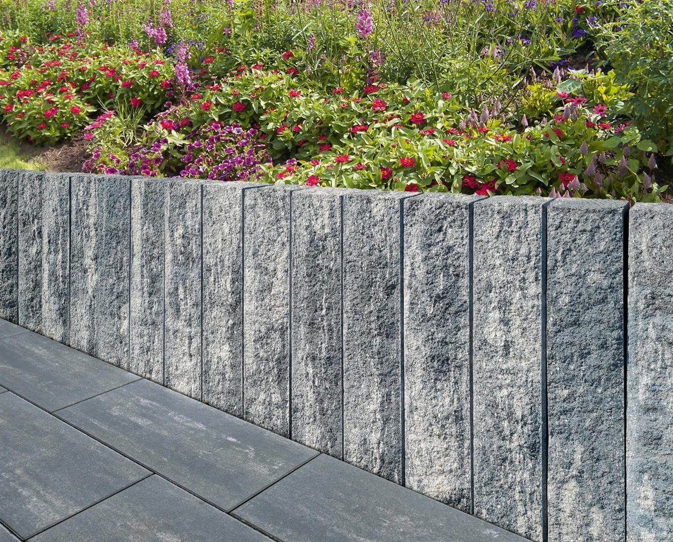 DIEPHAUS Palisaden SIOLA weiß-schwarz - Gartenbaustoff