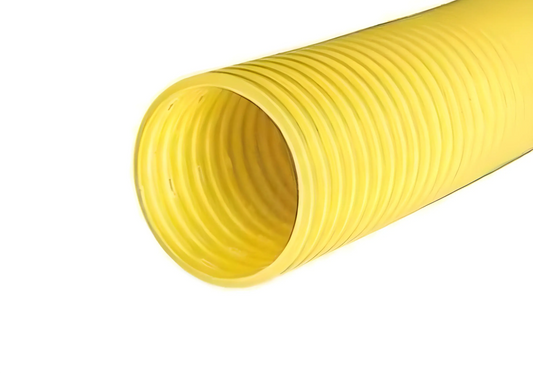 FF-Dränrohr DN 100 gelocht 50m - gelbes PVC-Rohr für effektive Entwässerungssysteme.