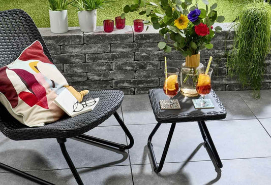 Terrassenplatte KOLL PUREA 90x45x4 cm Naturstein Stone Grey - Gartenbaustoff