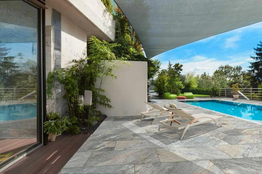 Terrassenplatte KOLL PUREA 90x45x4 cm Naturstein Quarzite Jura - Gartenbaustoff