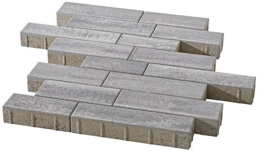 Pflastersteine Galanda ANTARIA Läuferverband 8 cm grau-nuanciert - Gartenbaustoff