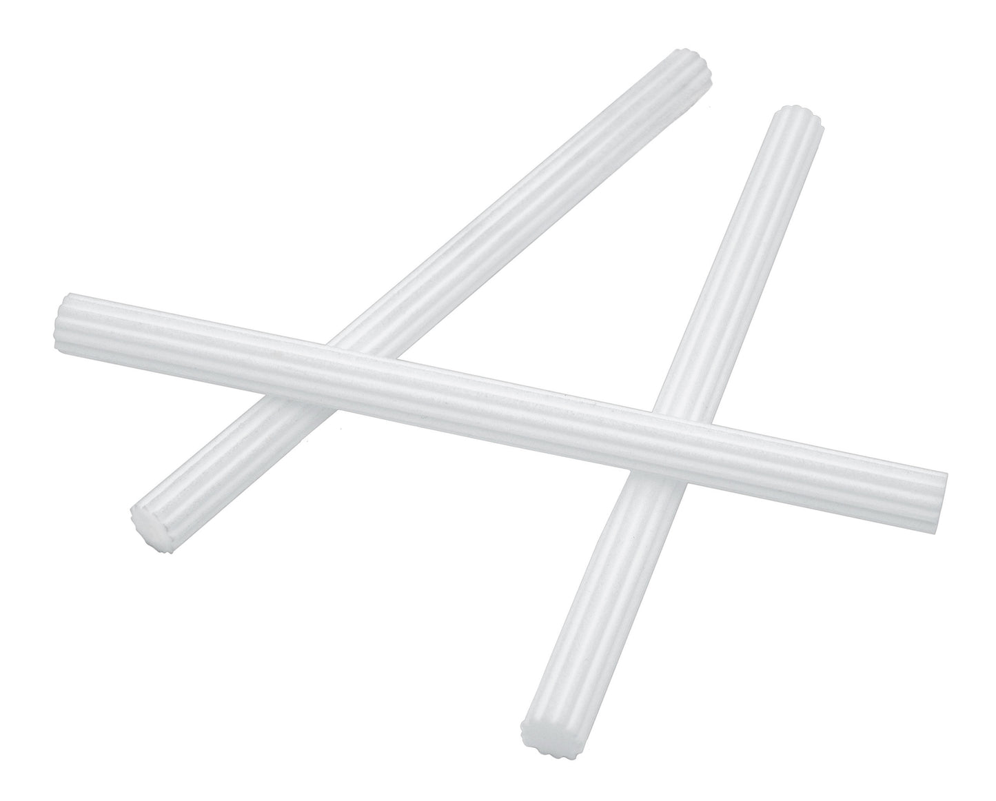 Zwei weiße Horizontalsperren Sticks Secco auf einem weißen Hintergrund, ideal gegen aufsteigende Feuchtigkeit.