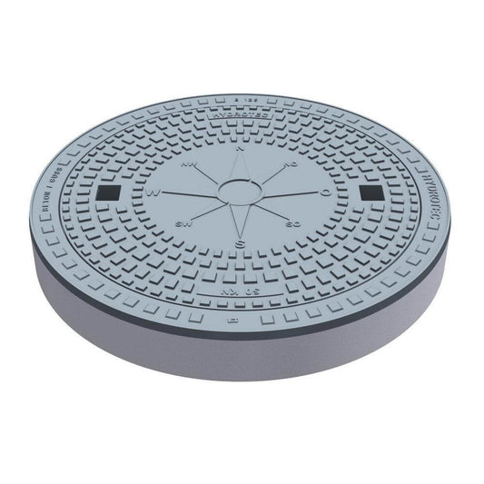 Schachtabdeckung mit Motiv "Windrose" - Gartenbaustoff