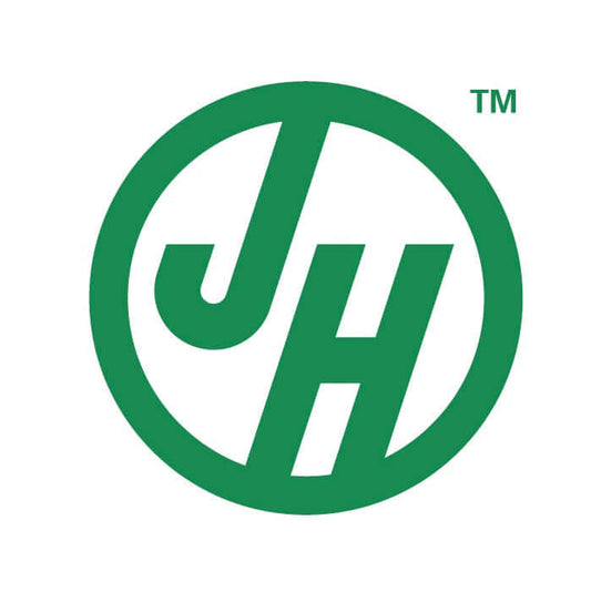 JH logo trademarked in green circular design, representing a brand or company identity.