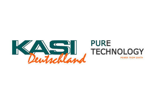 Logo von KASI Deutschland mit dem Slogan Pure Technology - Power from Earth
