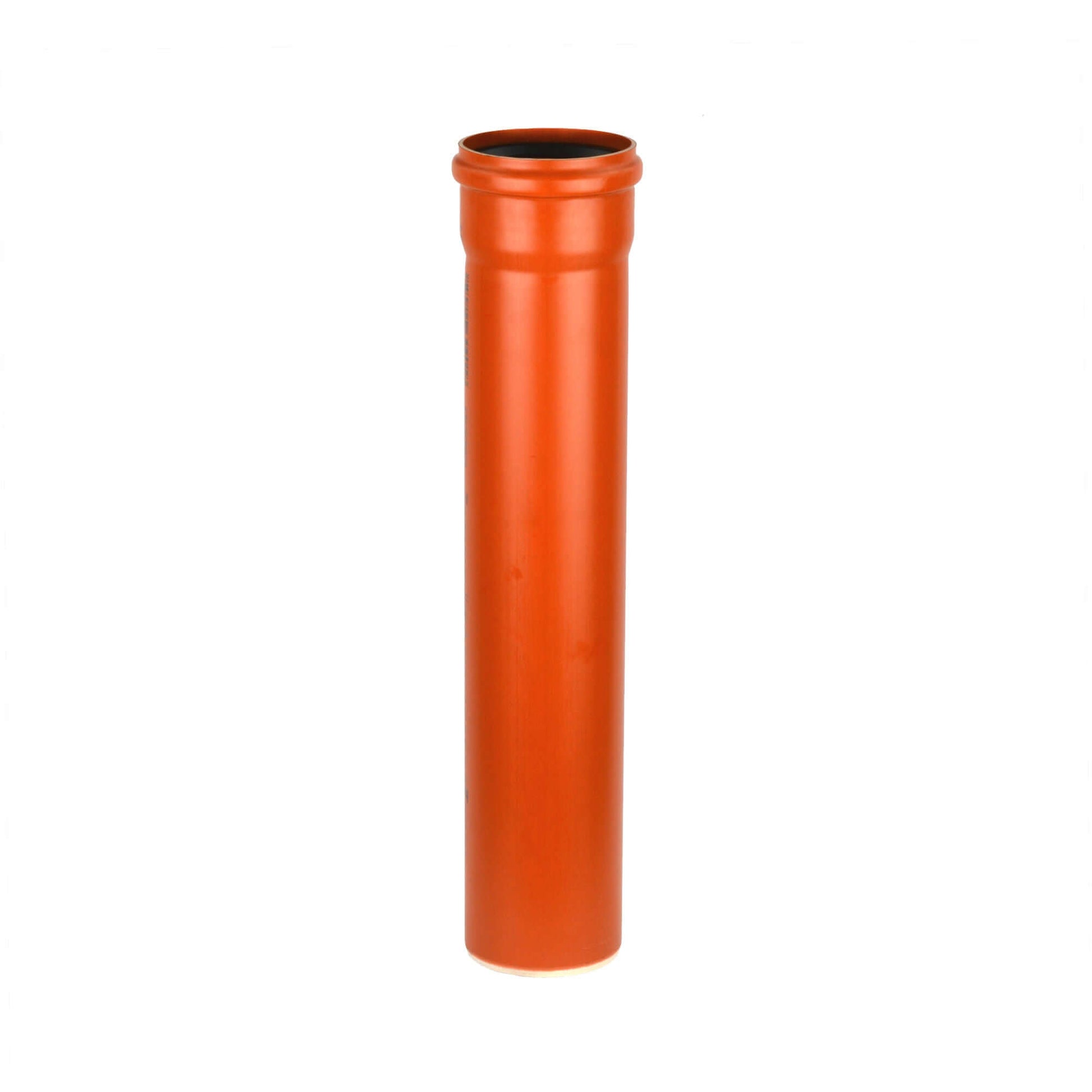KG Rohr PVC-U SN 4 – robustes Entwässerungsrohr für den erdverlegten Kanalbau in orange.