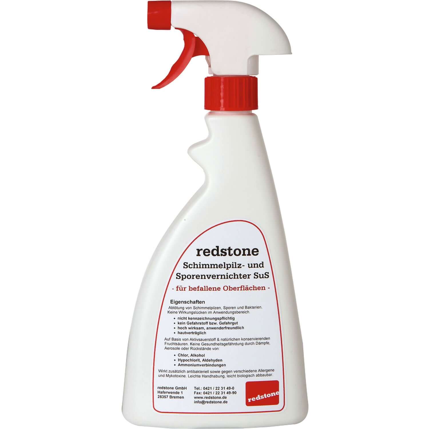 redstone Schimmelpilzvernichter Vivo 0,5 Liter in Sprühflasche zur Schimmelbekämpfung
