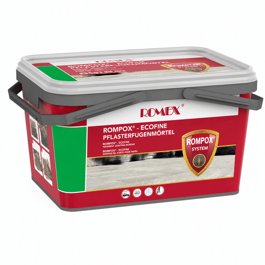 ROMEX ROMPOX®-ECOFINE Pflasterfugenmörtel basaltgrau 25 kg Verpackung für Pflasterarbeiten