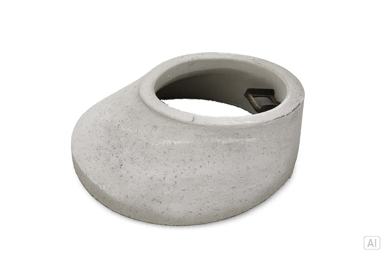 Schachtkonus SH-F mit 1212 Eisen, exzentrisch, DN 1000/625 mm, geeignet für nicht abwasserführende Schächte.