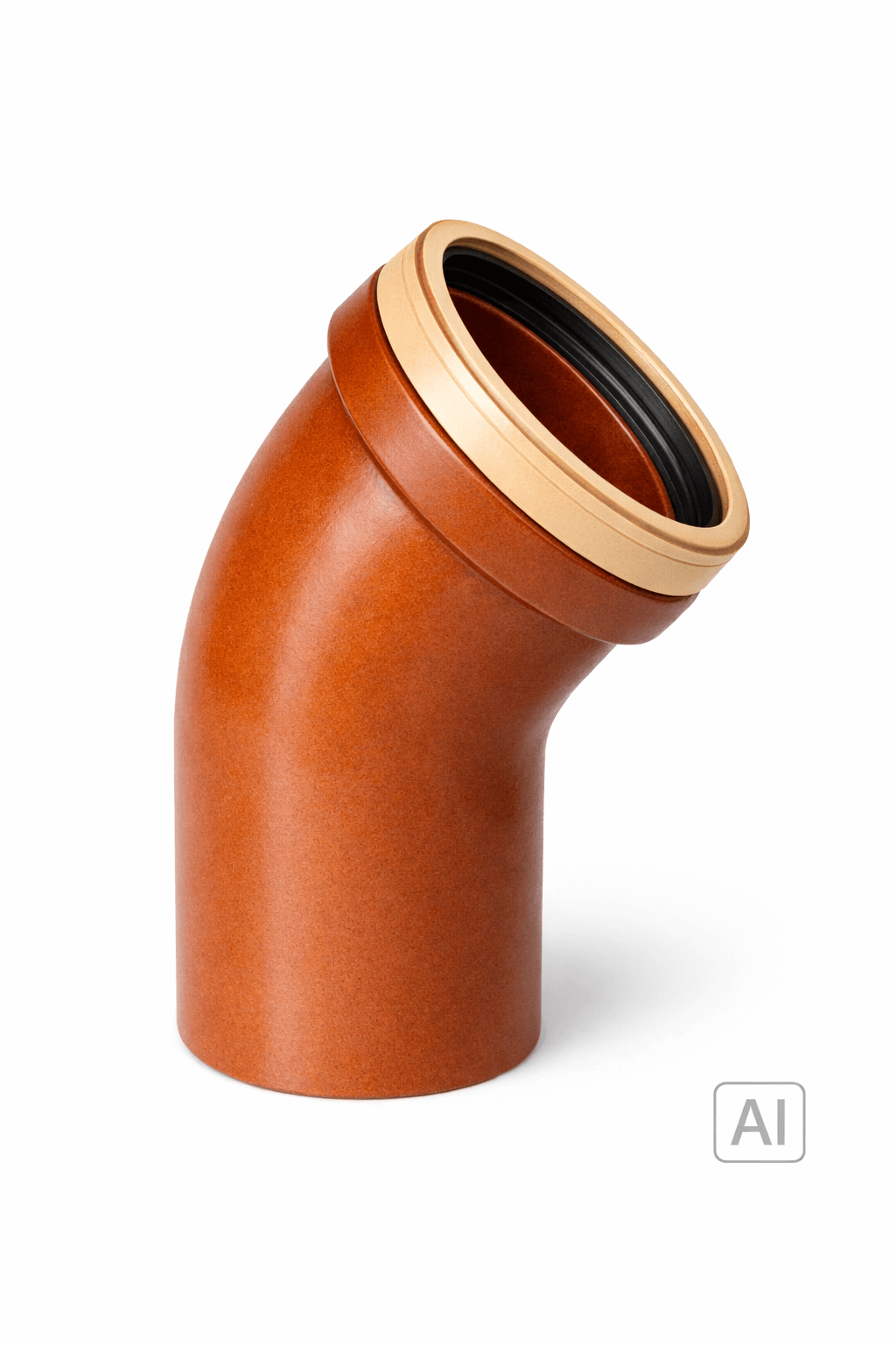 Steinzeug Bogen Normallast FN 40 – robuster Bogen für Schmutzwasserleitungen, nach DIN EN 295 gefertigt.