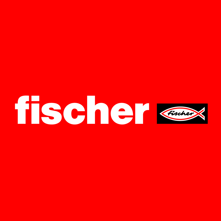 fischer Montagemörtel VL 300 T Produktlogo auf rotem Hintergrund